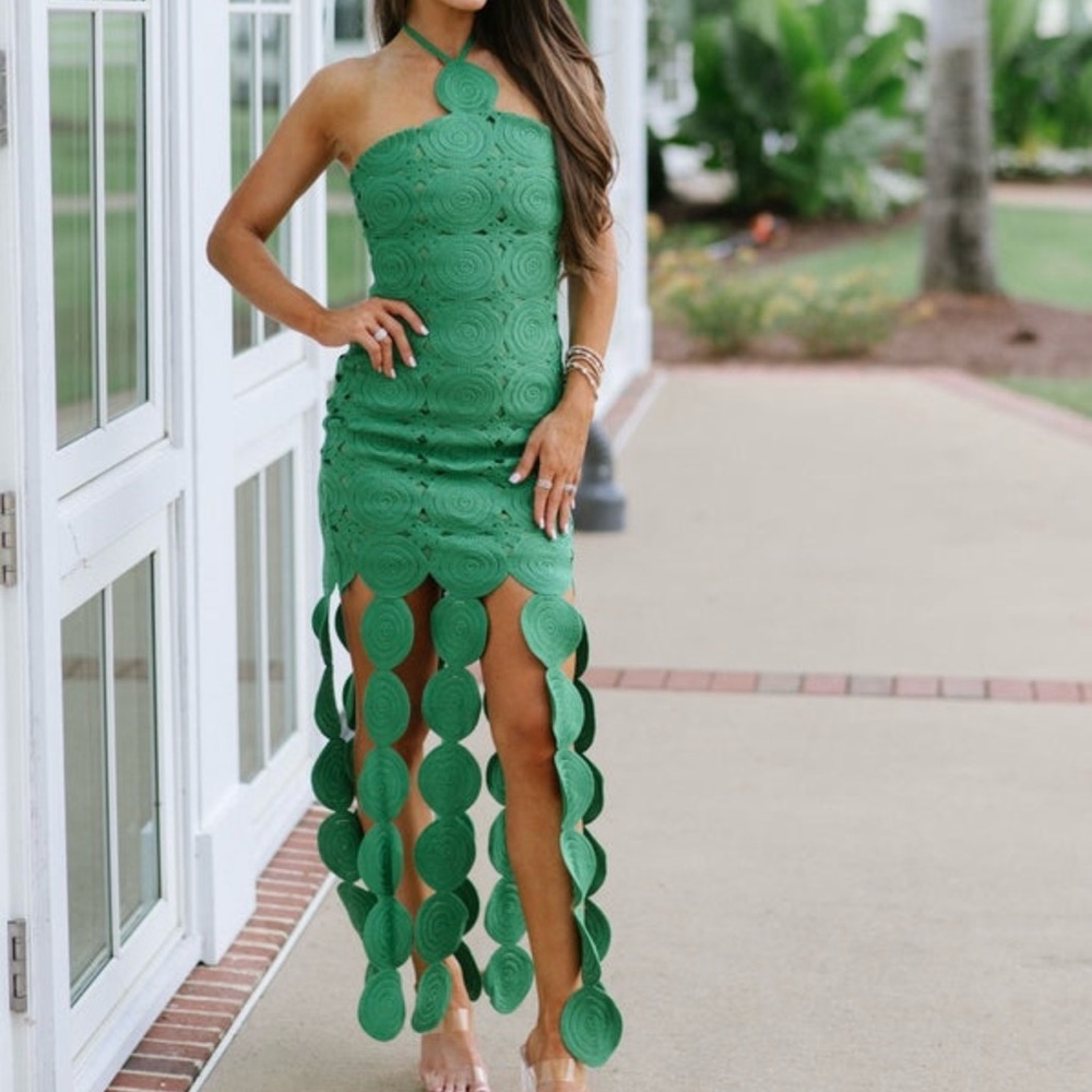 Athena Oval Dress - Green